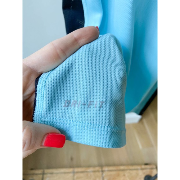 NIKE Women's Dri-FIT Blue/Black Colorblock Mesh Panel Racer Back Tank size XS - Picture 9 of 9